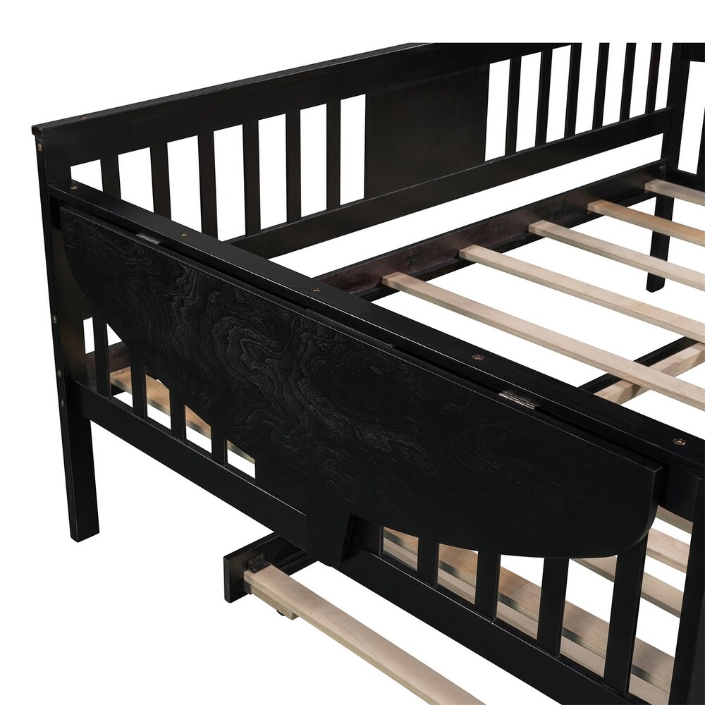 Merax Wooden Daybed with Twin Trundle Bed