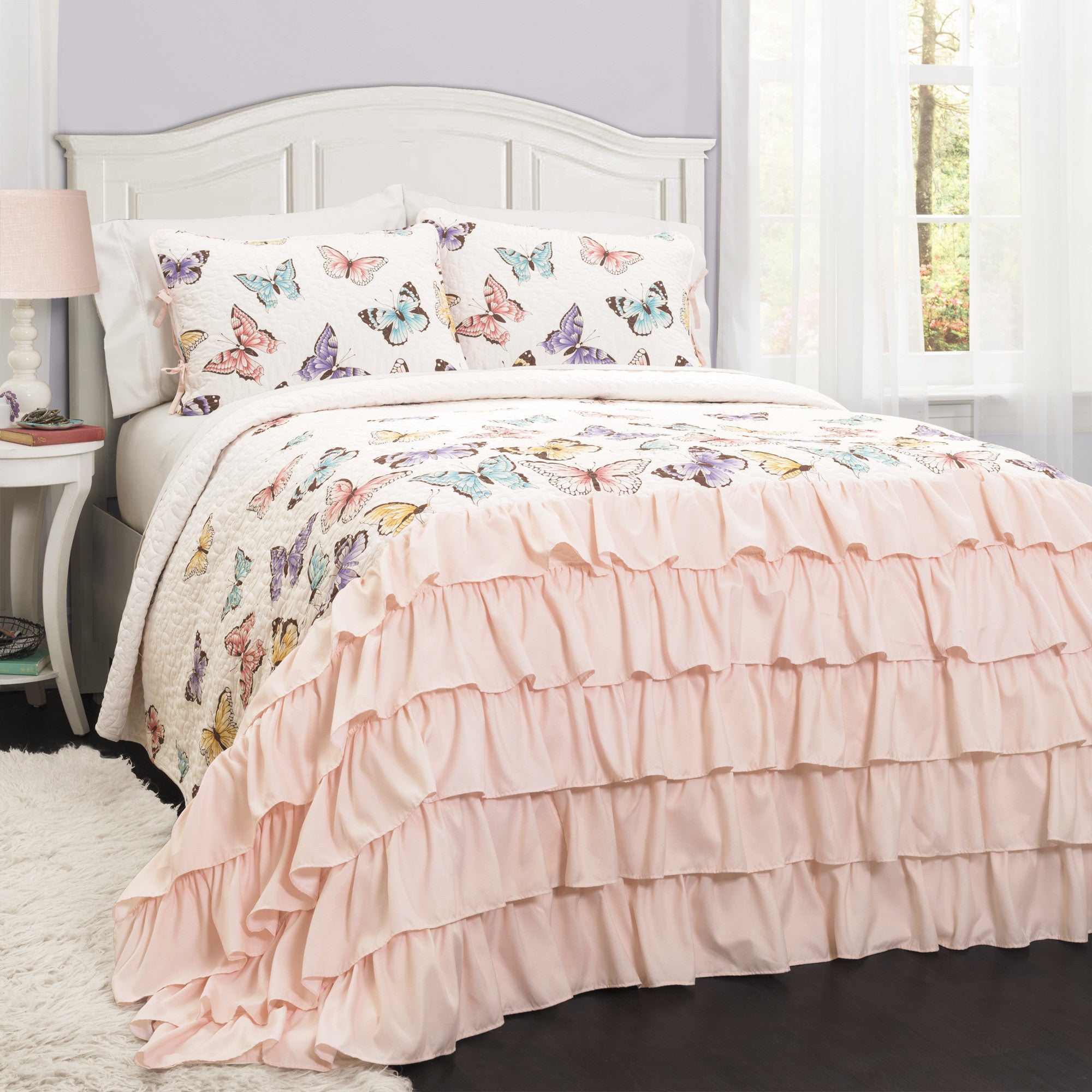 Flutter Butterfly Quilt 3 Piece Set Full/Queen