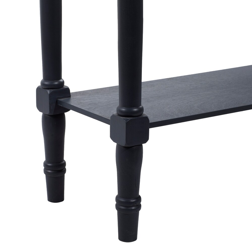 Black Wood Traditional Console Table   32 x 12 x 32