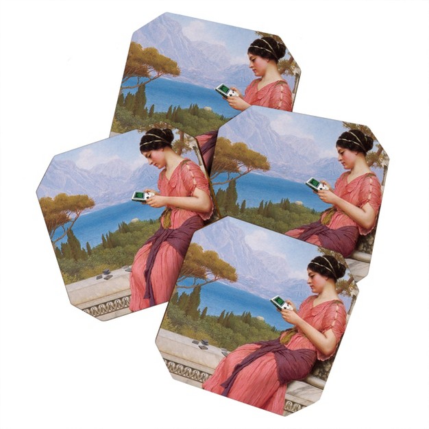 Jonas Loose The Game Of Love Set Of 4 Coasters Deny Designs