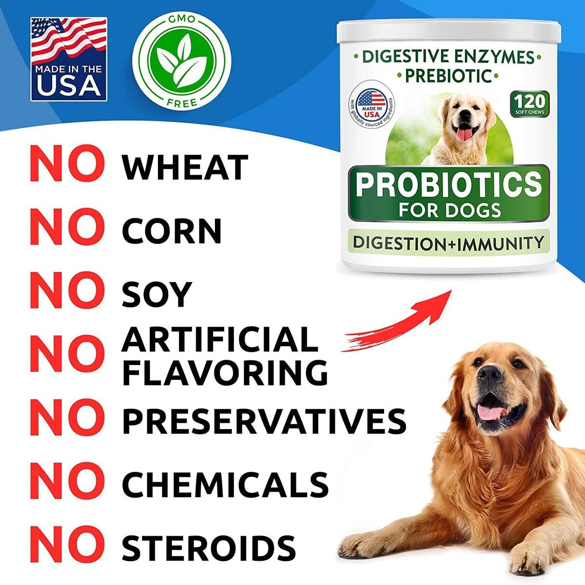 BarkandSpark Chewable Fiber Probiotics Dog Supplement