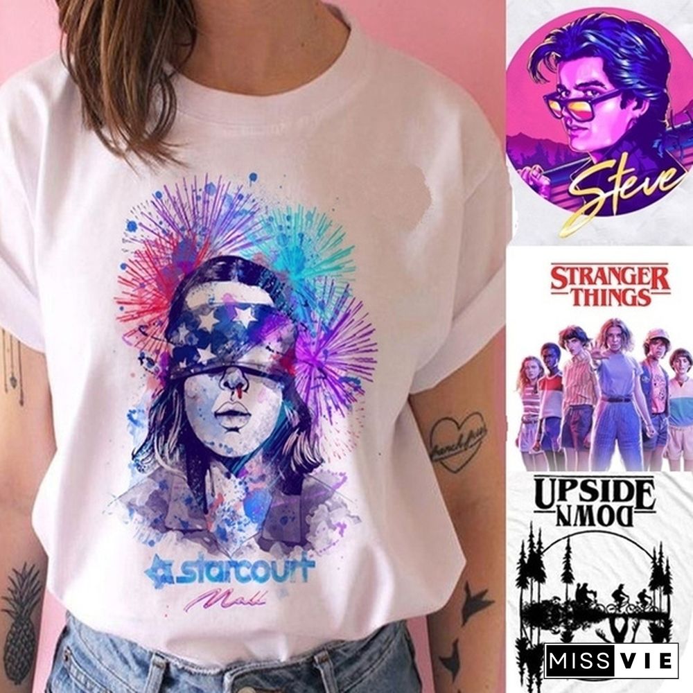 Stranger Things Star Court Six People Eleven T Shirt Women Tees Inspired Funny T-Shirt Summer Style Unisex Top Tee Geek Humor Printed Tee Shirt White Tops Gifts