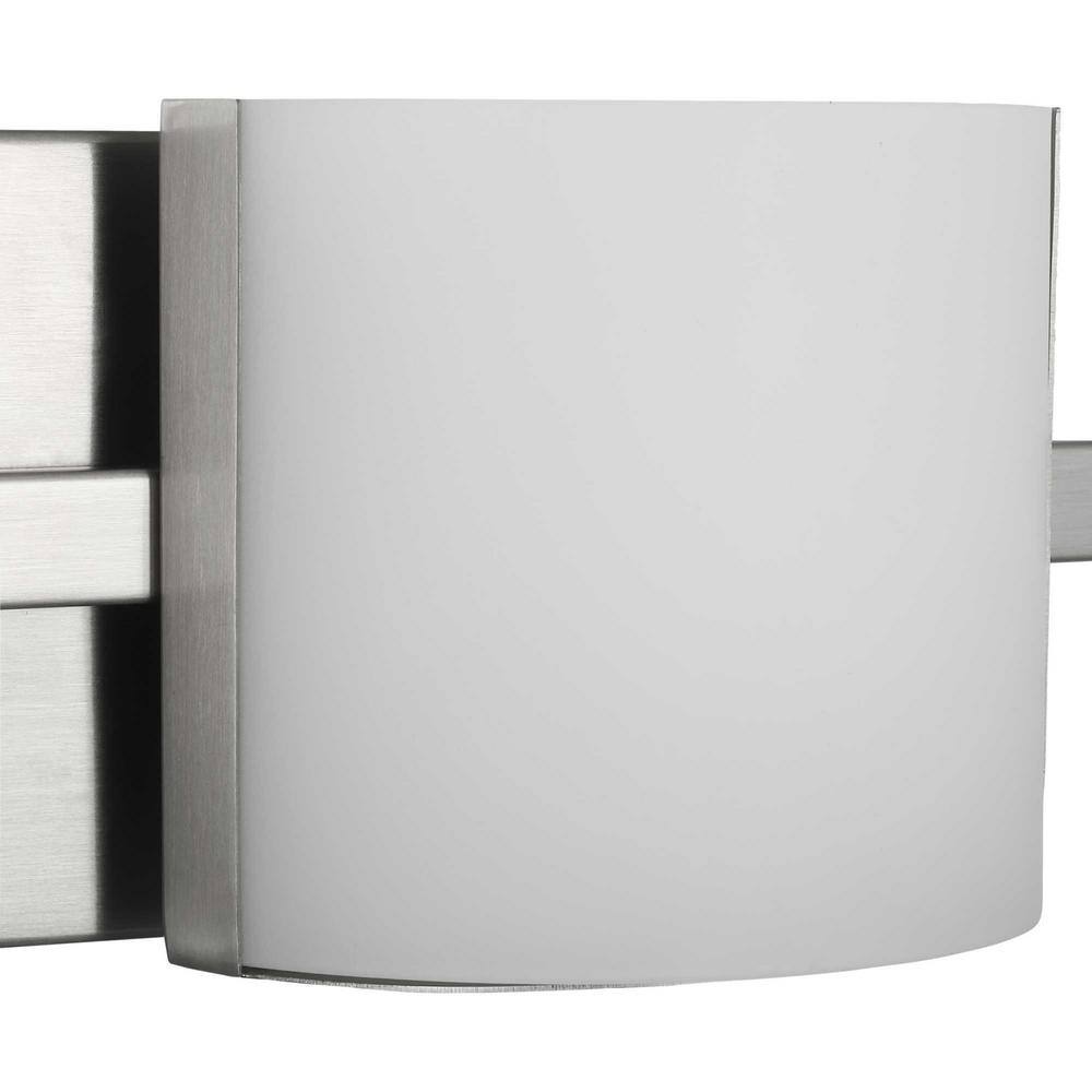 Progress Lighting Arch LED Collection 3-Light Brushed Nickel Etched Glass Modern Bath Vanity Light P300291-009-30