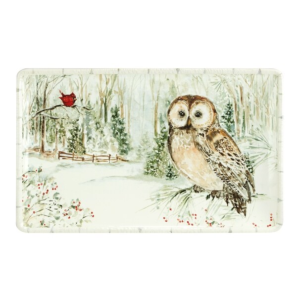 Certified International Winter's Walk Rectangular Platter，13 X 8