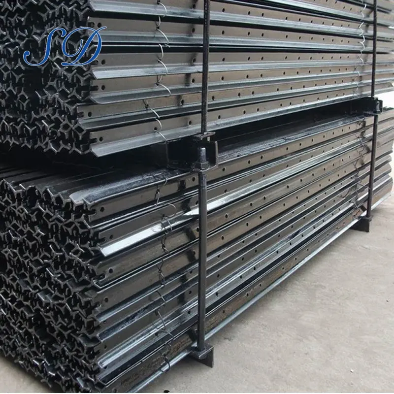 Factory supply 2.4m metal frame material black bitumen painted y fence post star picket