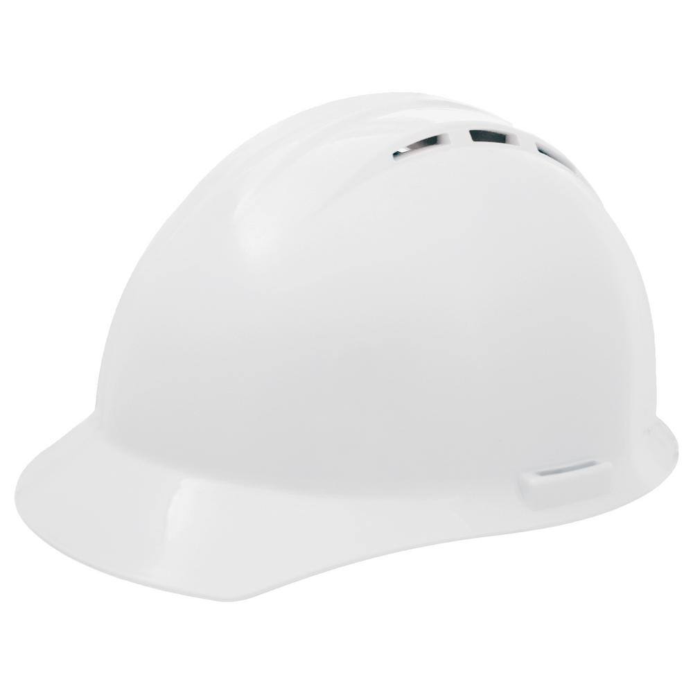 Americana Vent 4 Point Nylon Suspension Slide-Lock Cap Hard Hat in White 19251