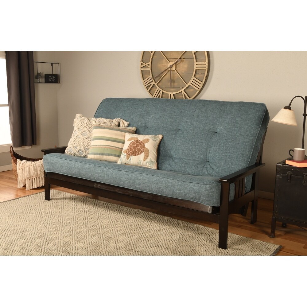 Somette Monterey Queen size Futon Set in Espresso Finish with Linen Mattress