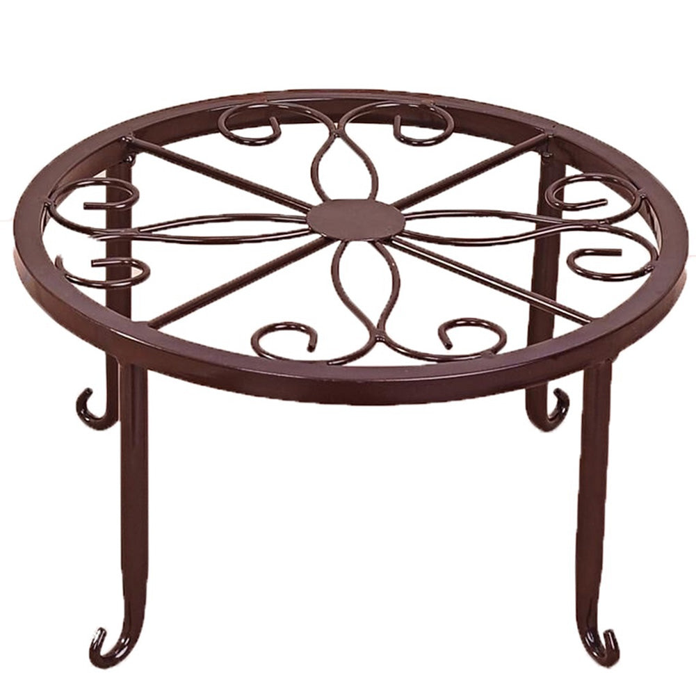 Besufy Plant Stand Floor Flower Pot Rack Round Iron Home Garden Indoor Balcony Decor