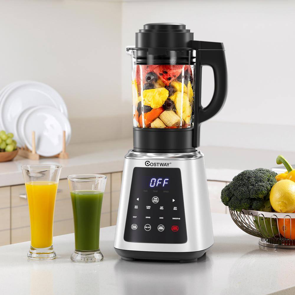 Costway 59 oz. Silver 10-Speed Professional Countertop Blender EP24954US