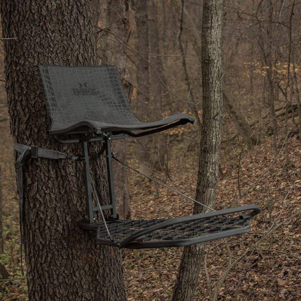 HAWK Black Kickback LVL Hang-On Tree Stand with Leg Extension Footrest (2-Pack) 2 x HWK-HF2031