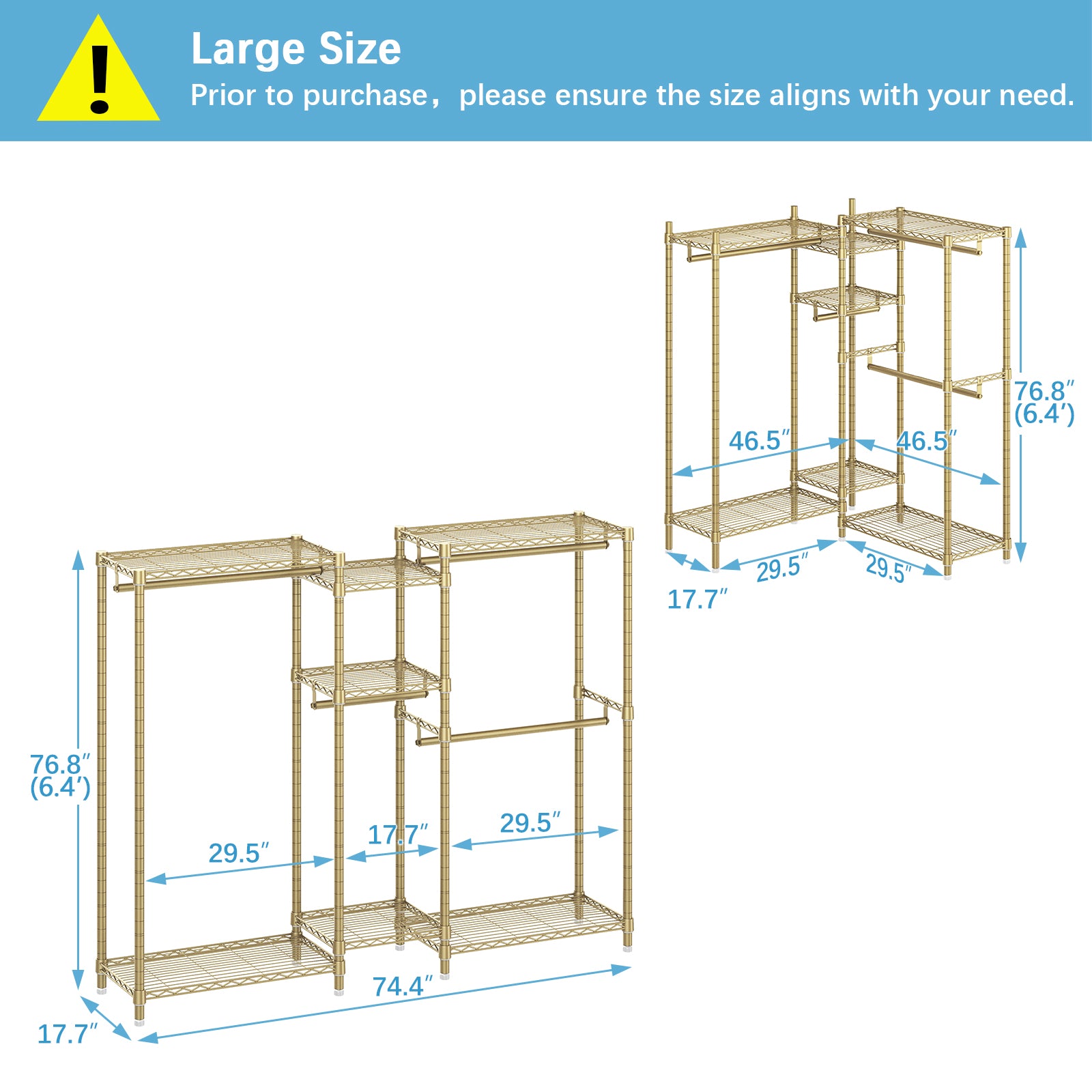 VIPEK V6 Wire Garment Rack Clothes Rack, 74.4