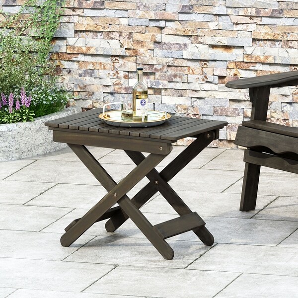 Outdoor Folding Wooden Side Table，15