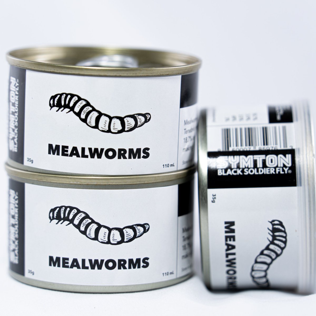 Symton Mealworms Canned Reptile Treats， 35-g， count of 3