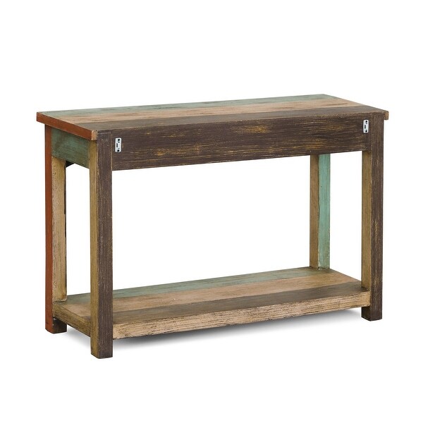 Meader Mango Wood Handmade Distressed Console Table by Christopher Knight Home