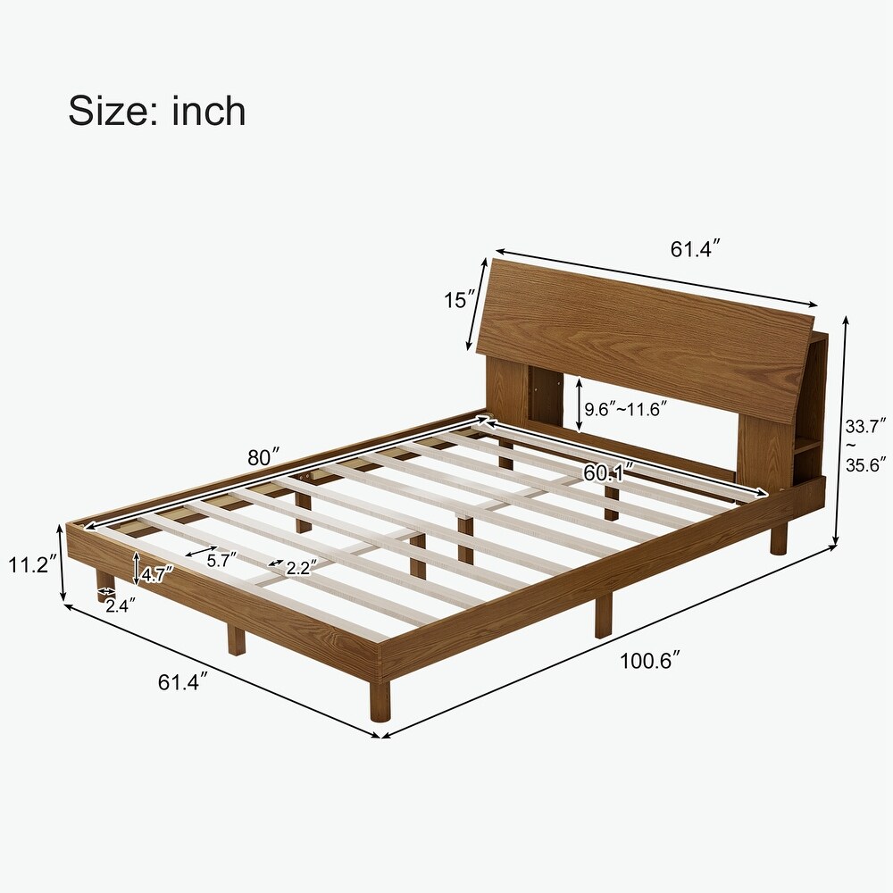 3 Pieces Bedroom Sets Queen Bed with two nightstands