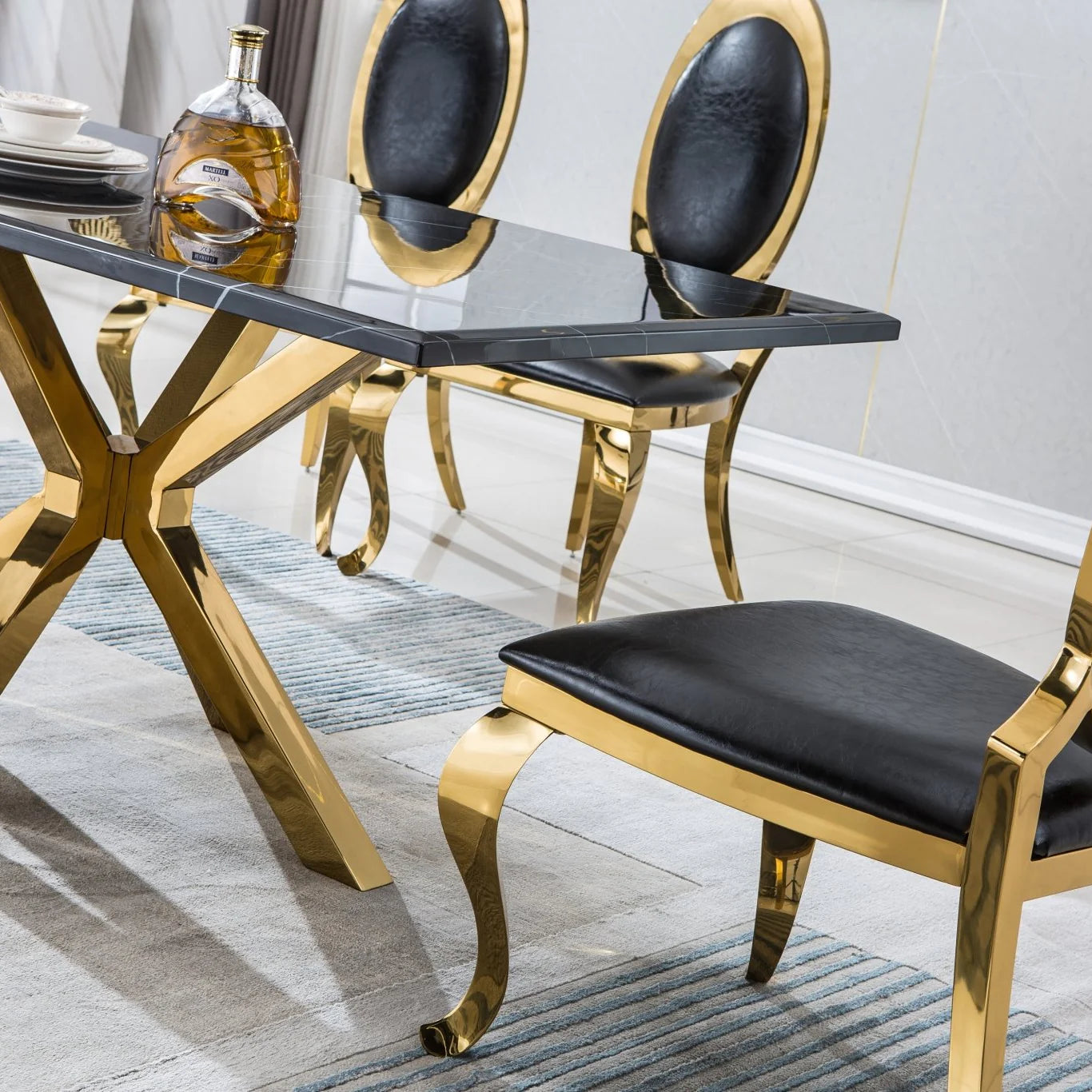 DT202GMB MARBLE DINING TABLE