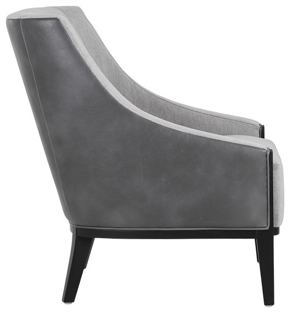 Aurora Lounge Chair  Polo Club Stone/Overcast Gray   Transitional   Armchairs And Accent Chairs   by Sunpan Modern Home  Houzz