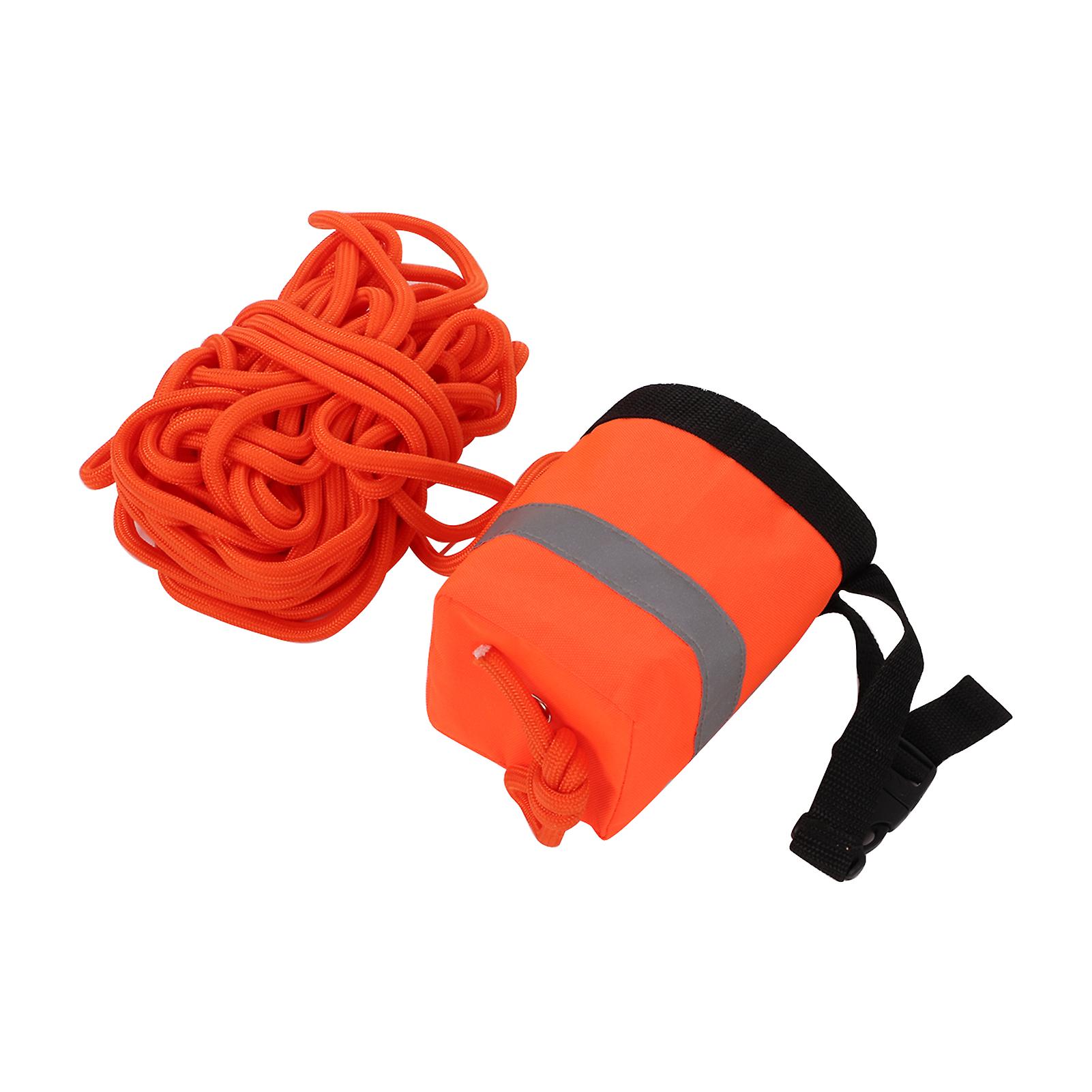 Throw Rope Bag Life Saving Reflective Rope Water Floating Bag Saving Equipment For Water Sports Rescuing15m/49.2ft