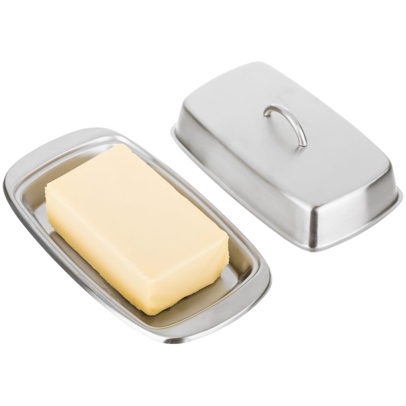 Jiallo WE-HWC01 Stainless Steel Butter Dishand#44; Silver