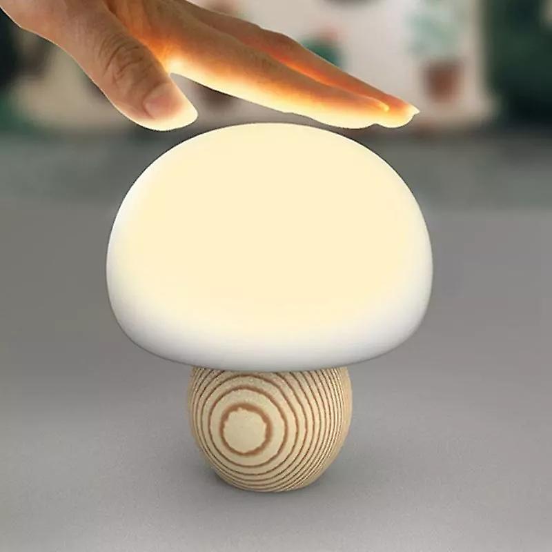 Cute Mini  Led Night Light Magnetic Mushroom Lamp Valentine's Day Birthday Gift Bedside Lamp Creative Gift Timing Table Lamp