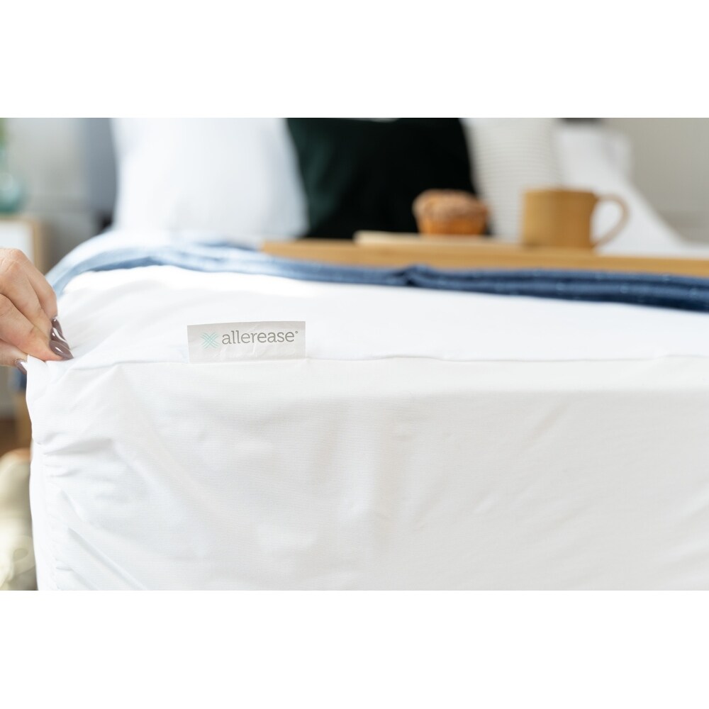 erEase Ultimate Temperature Balancing Zippered Mattress Protector   White