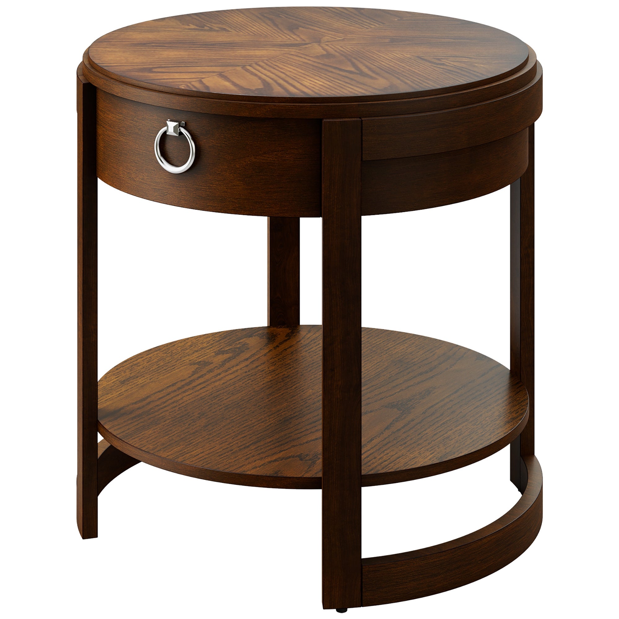 Costway Side End Table with Drawer Storage Shelf Classic Accents