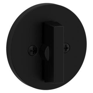 Kwikset Round Matte Black Single Cylinder Deadbolt Featuring SmartKey Security 660RDT 514 SMT