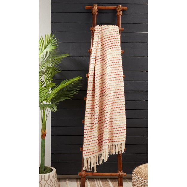 Saro Lifestyle Casual Throw With Striped Design