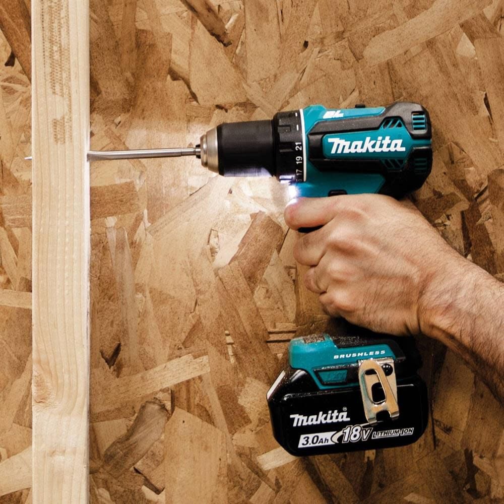 Makita 18V LXT Lithium-Ion Brushless Cordless 1/2 in. Driver-Drill Kit (3.0Ah) XFD131 from Makita