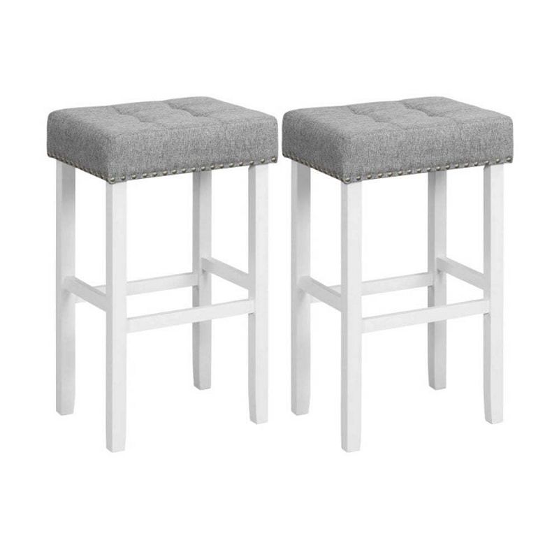 Hivago  2 Pieces Counter Height Bar Stools with Sponge Padded Cushion