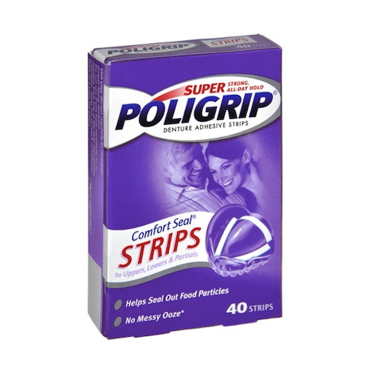 Poligrip Comfort Seal Strip  40 Each  4 per case