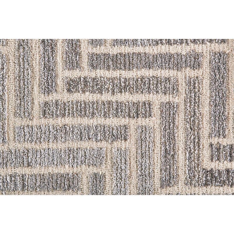 Weave and Wander Palatez Gray Geometric Area Rug