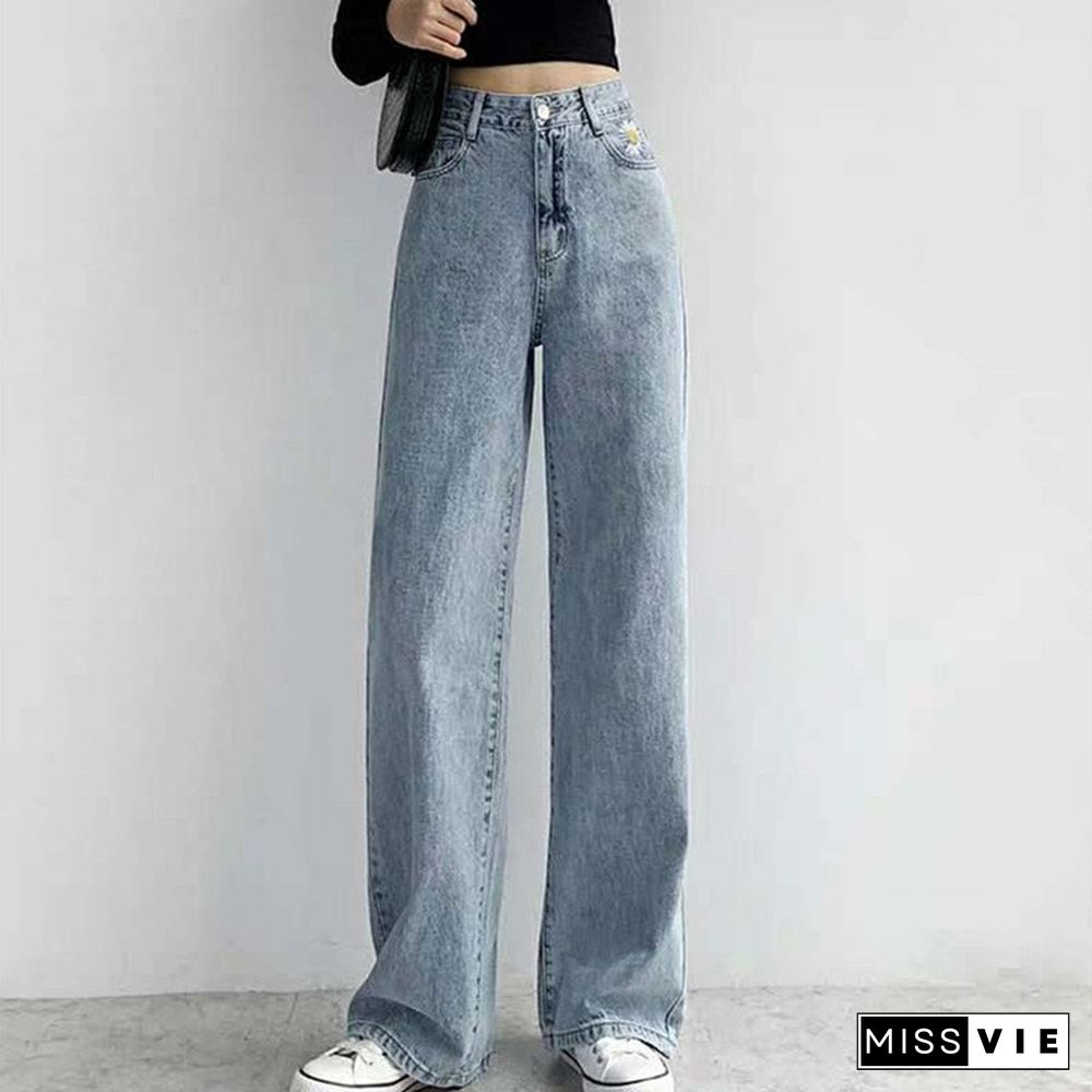 Woman Jeans High Waist Clothes Wide Leg Denim Clothing Streetwear Vintage Quality Summer Fashion Harajuku Loose Pants