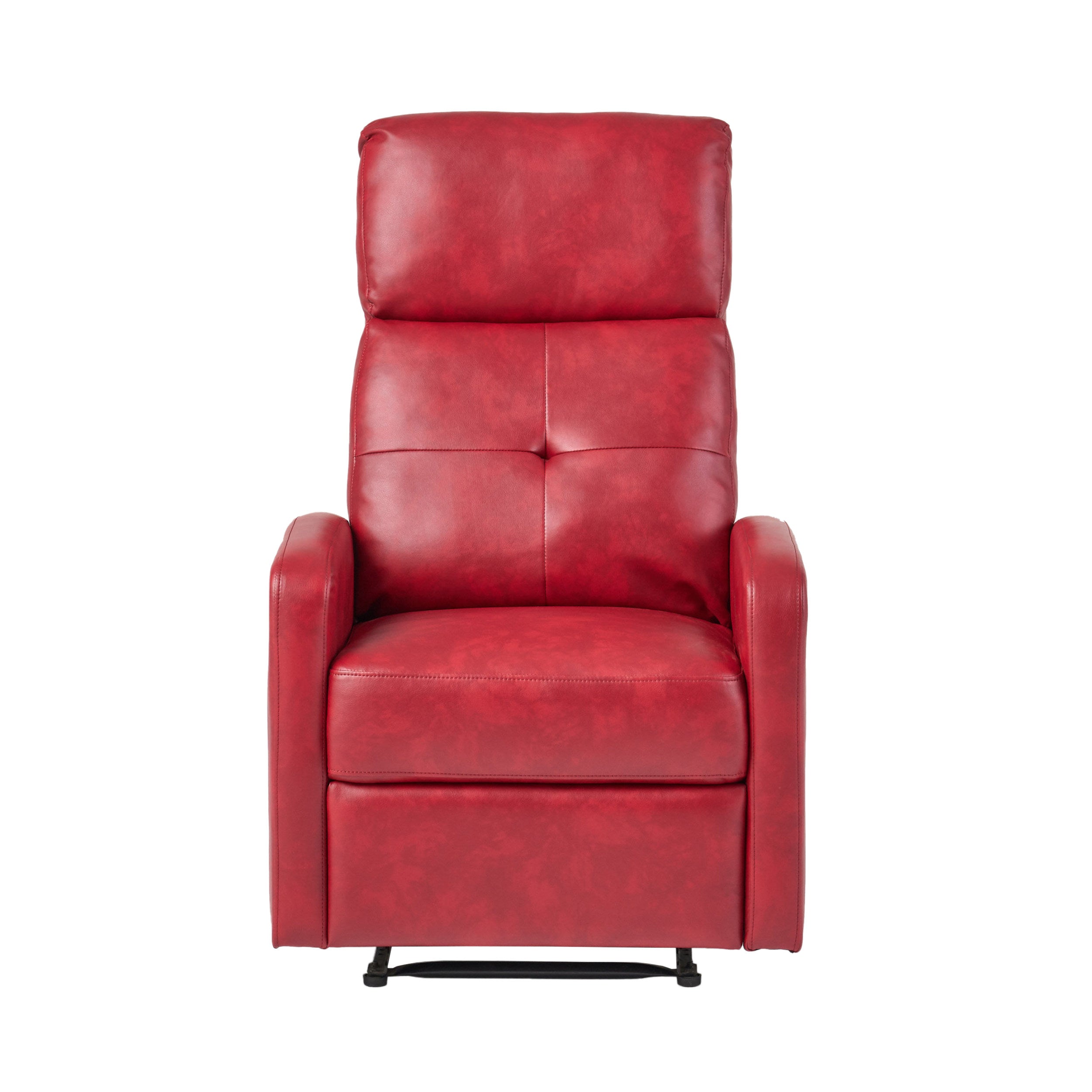 Teyana Contemporary Pillow Top Leather Recliner