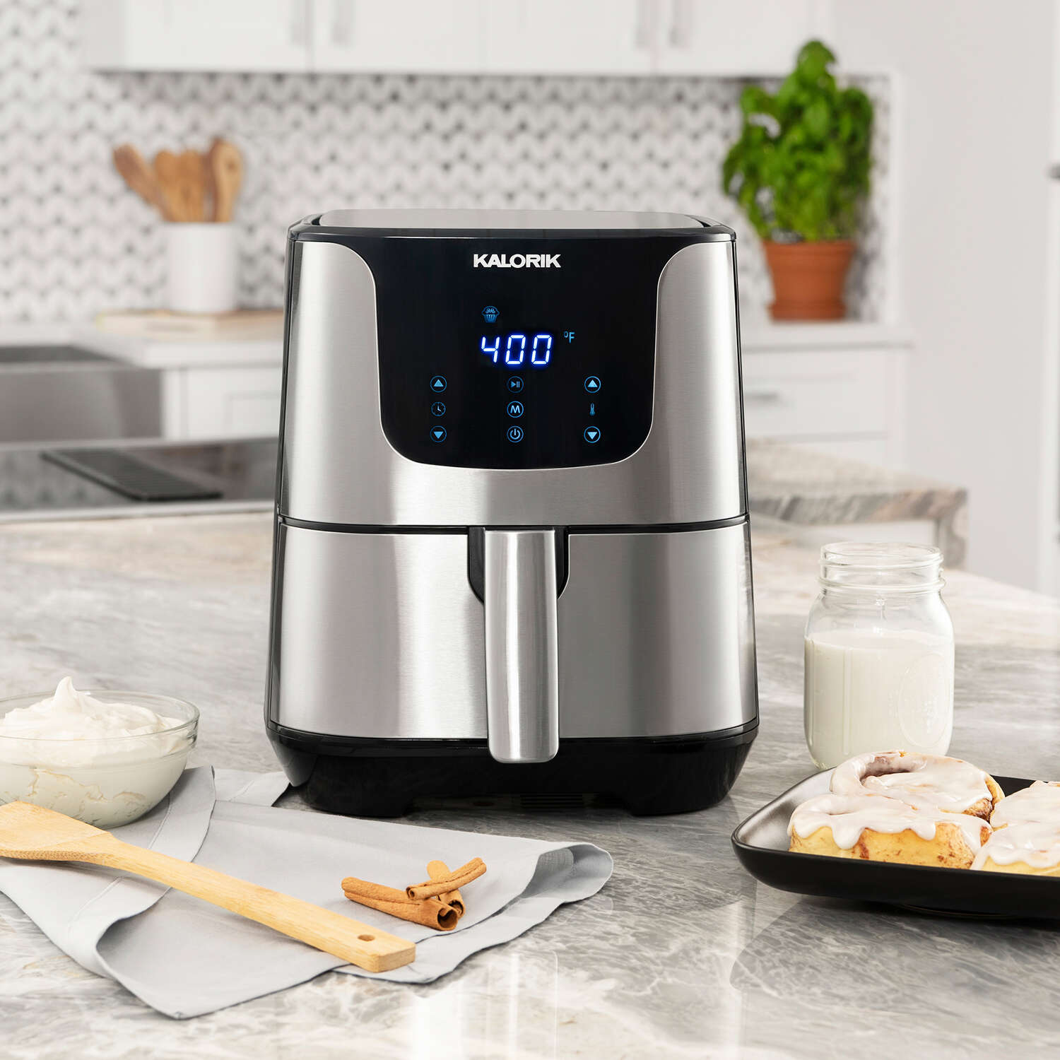 Kalorik Silver 6 qt Programmable Digital Air Fryer