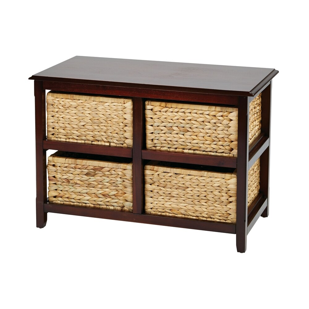 Seabrook Two Tier Storage Unit and Natural Baskets