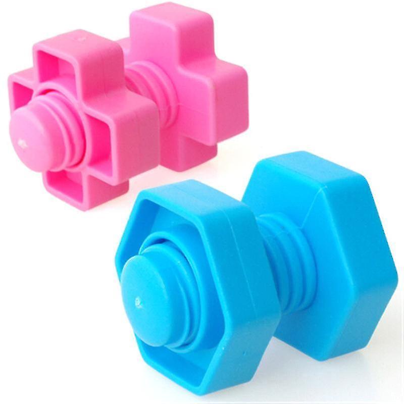 1 Set Screw Building Blocks Insert Blocks Nut Shape Kids Educational Gift Toys