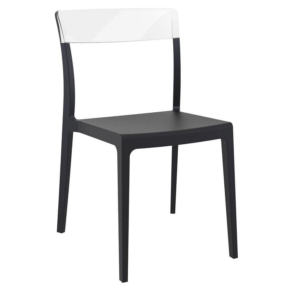 33 Black Refined Patio Dining Chair