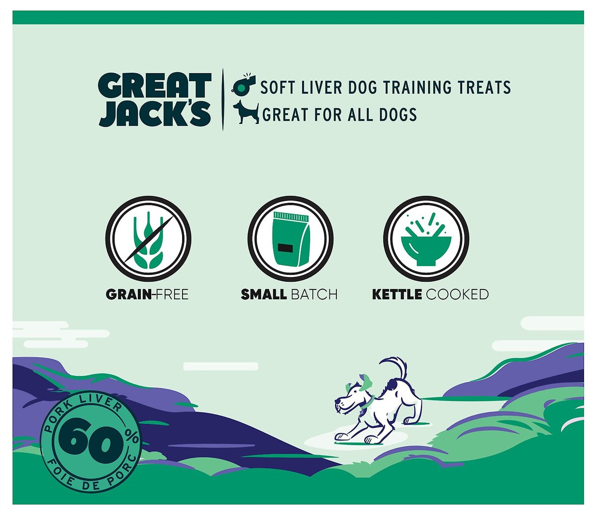 Great Jack's Big Bitz Liver and Kelp Recipe Grain-Free Dog Treats