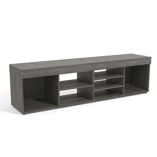 Boahaus Dakota TV Stand， TV up to 65 inches， 7 open shelves