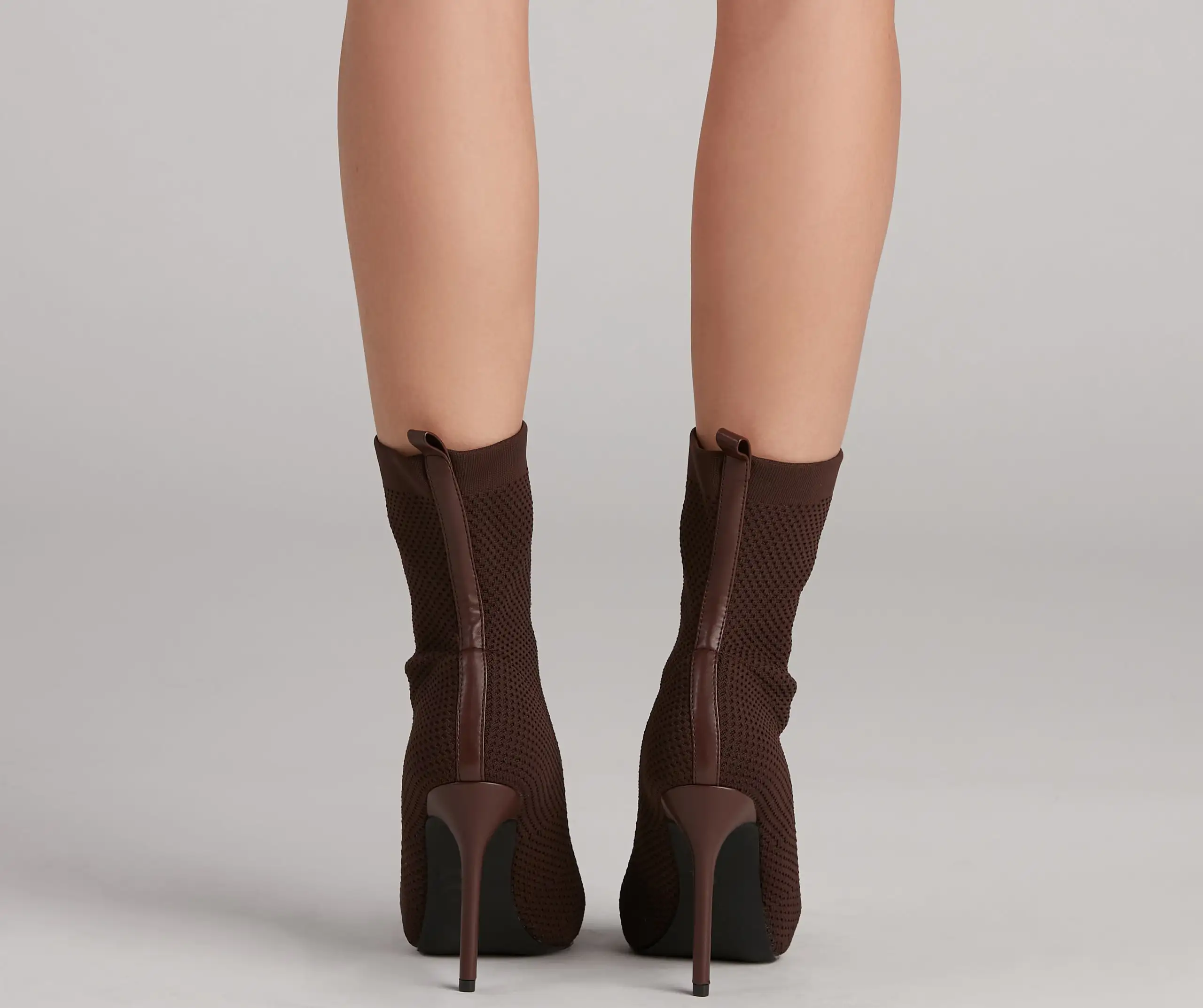 Major Strut Knit Stiletto Booties