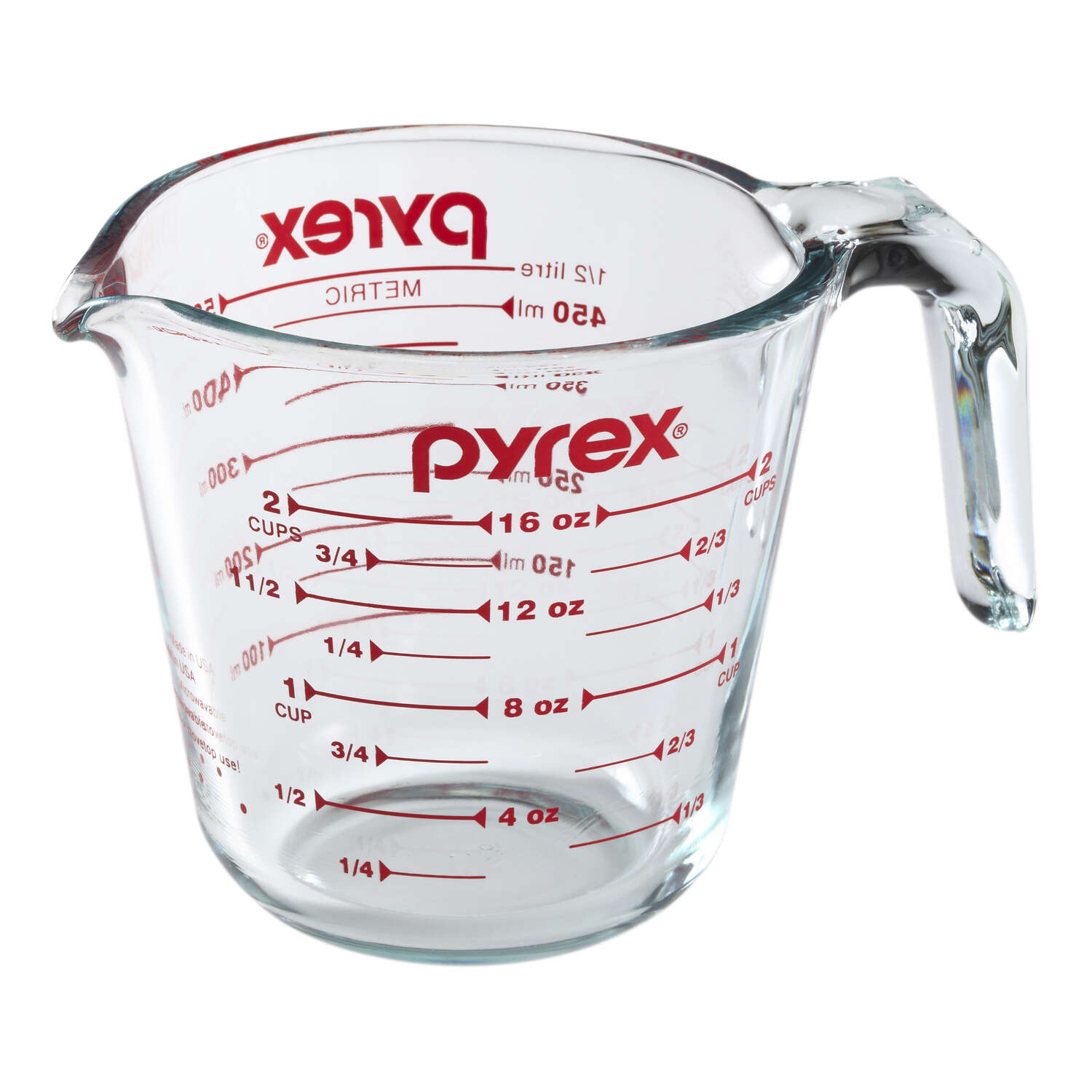 Pyrex 2 cups Glass Clear Measuring Cup