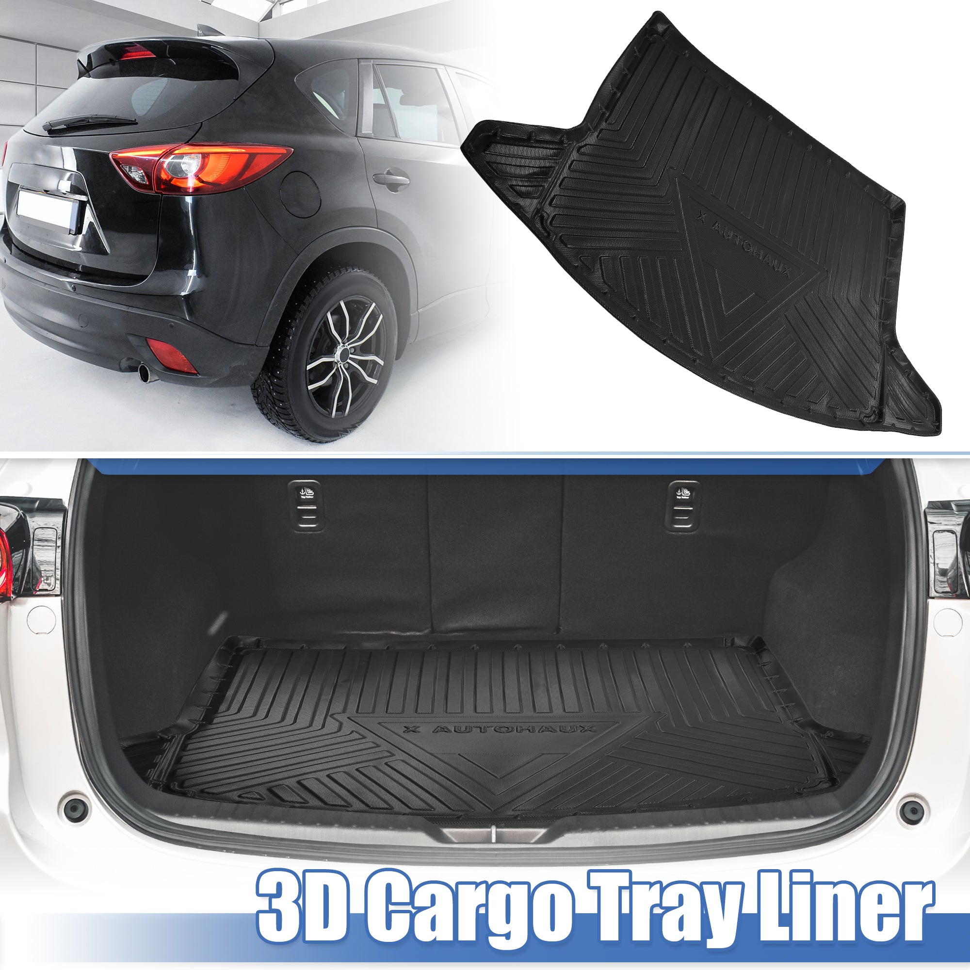 Cargo Trunk Tray Cargo Liner Rear Cargo Trunk Floor Mat Non Slip Waterproof Protector for Mazda CX-5 2017-2021