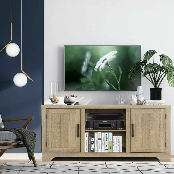 Rustic TV Stand Entertainment Center Storage Cabinet - 58