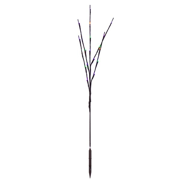 Vickerman 60 Mardi Gras LED Twig Light Set on Brown Wire Pack of 3