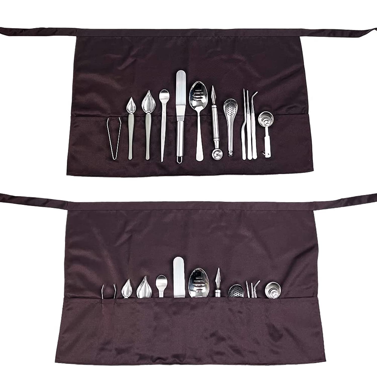 Professional Chef Plating Kit With Kitchen Apron， 13 Piece Culinary Plating Set， Stainles