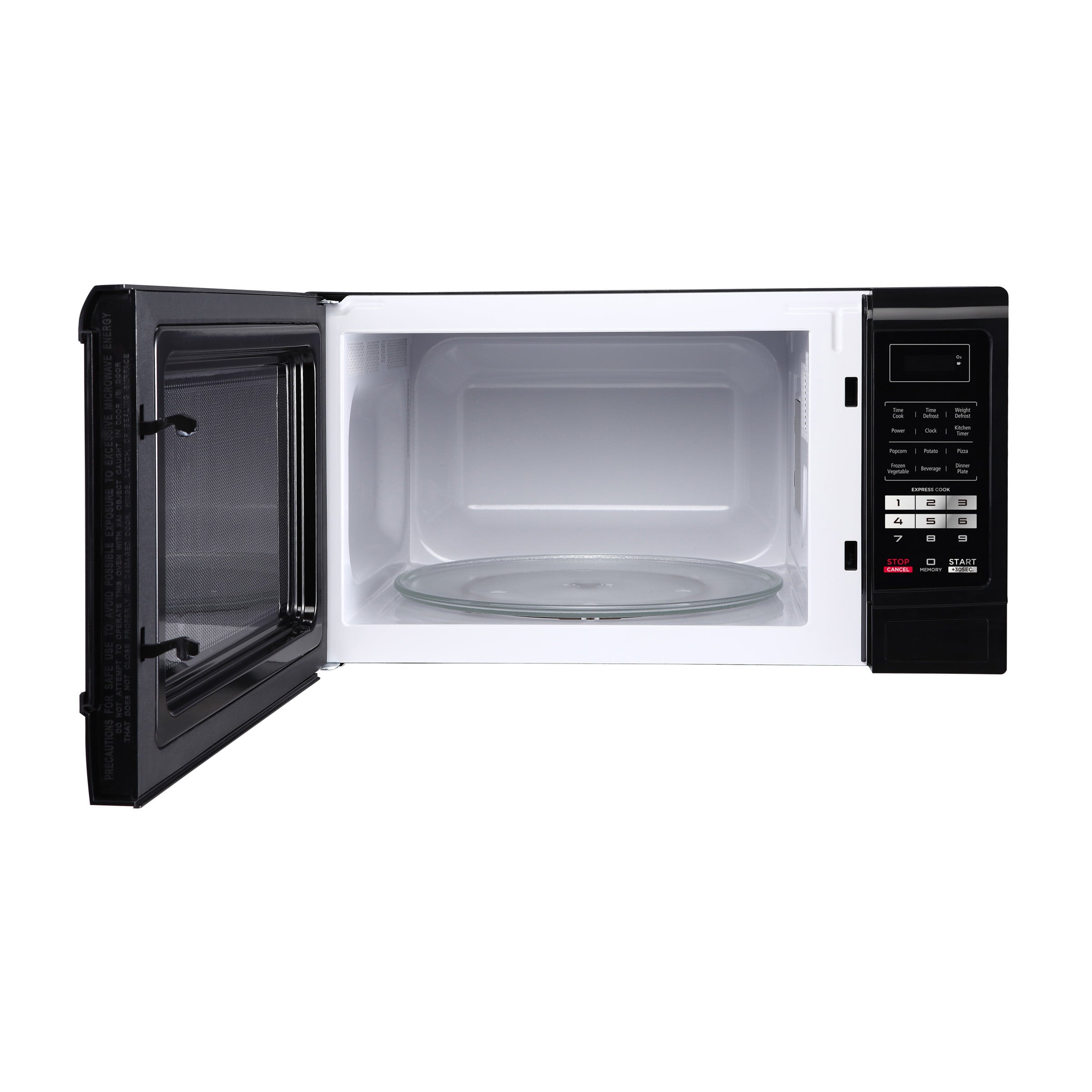 Magic Chef 1.6 Cu. Ft. 1100W Countertop Microwave Oven with Push-Button Door in Black