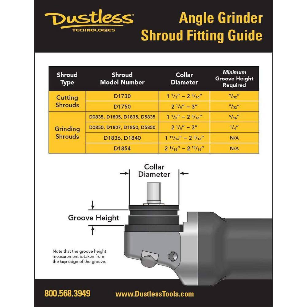 Dustless Technologies 7 in. Universal Dust Shroud Pro for Angle Grinders D1807