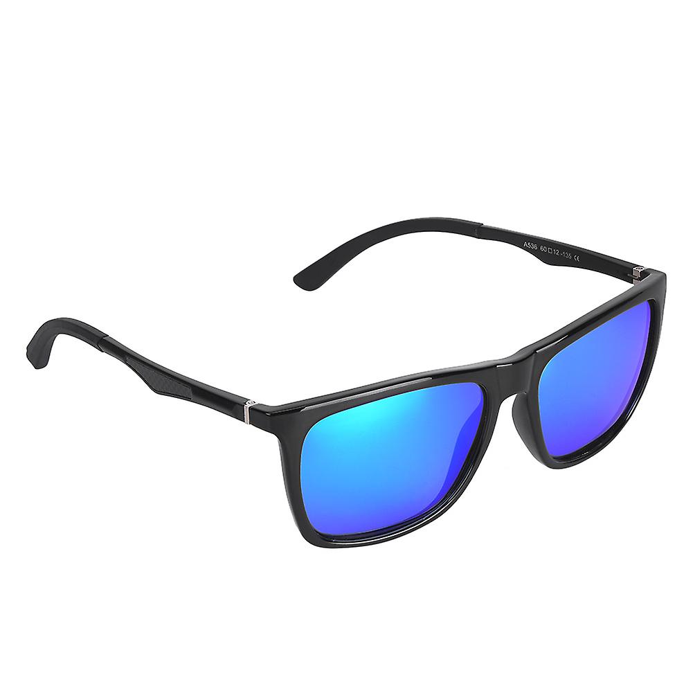 A536 Aluminum Magnesium Classic Unisex Uv Protection Polarized Sunglasses With Sun Glasses Zipper Boxbright Black Blue