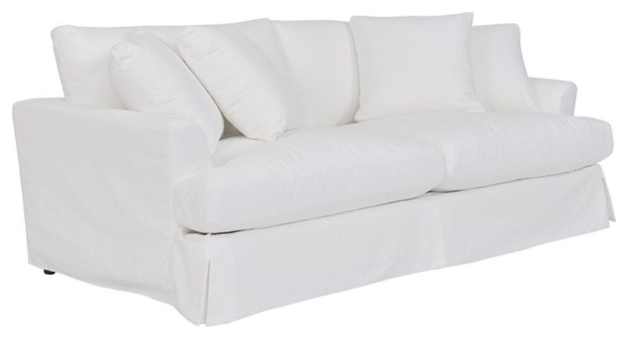 Ciara 93 quotUpholstered Sofa in Pearl   Sofas   by Homesquare  Houzz